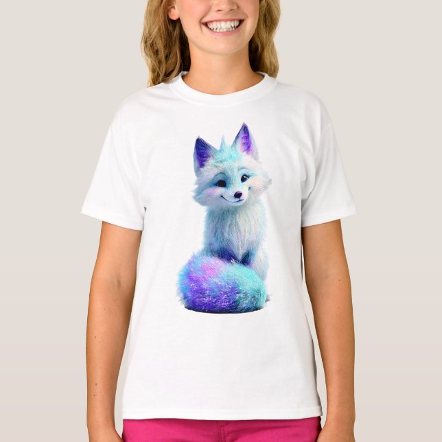 Camiseta Sparkling Galactic Ice Fox Kids (Anverso)
