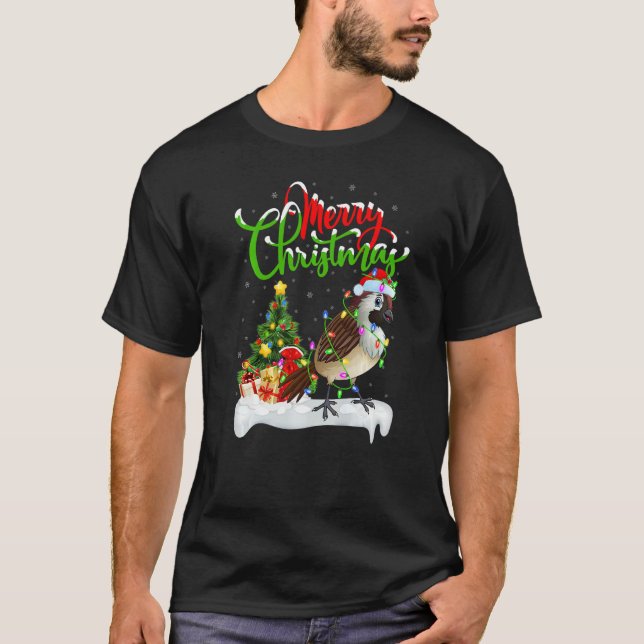 Camiseta Sparrow Bird  Xmas Decorations Santa Sparrow Chris (Anverso)
