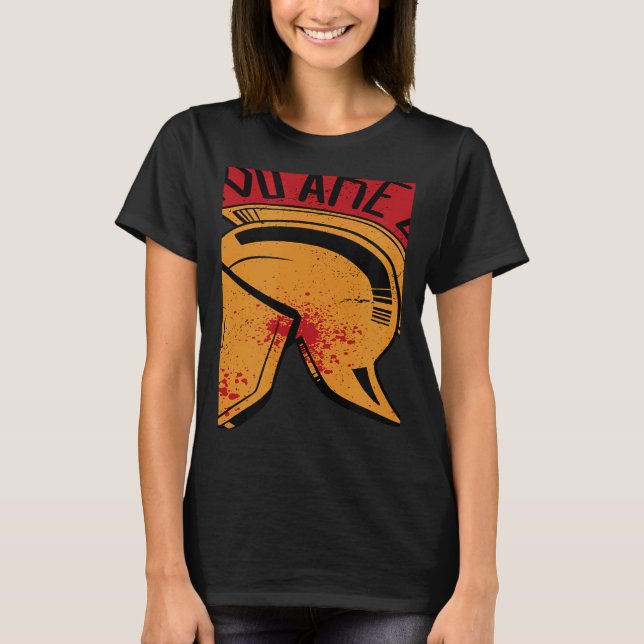 Camiseta Sparta Helmet Usted Es Un Motivati De Fitness Impa (Anverso)