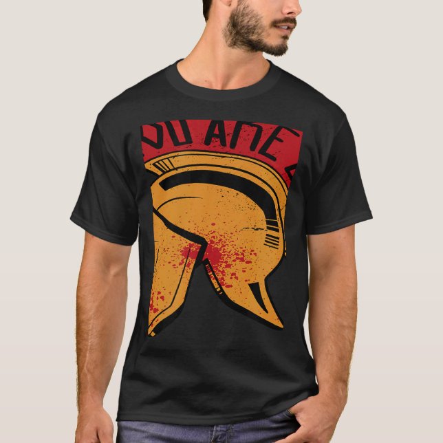Camiseta Sparta Helmet Usted Es Un Motivati De Fitness Impa (Anverso)