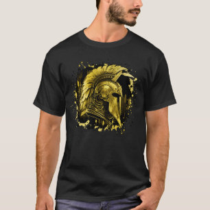 Camiseta Spartan Casco Dorado Mitología Griega Esparta Work