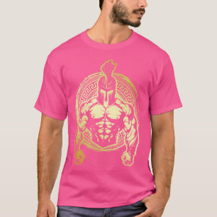 Camiseta Spartan Muscles Gold Workout 300 Gladiator Gym Bod