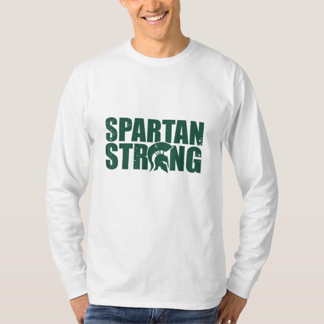 Camiseta Spartan Strong, entrenamiento en gimnasio (Anverso)
