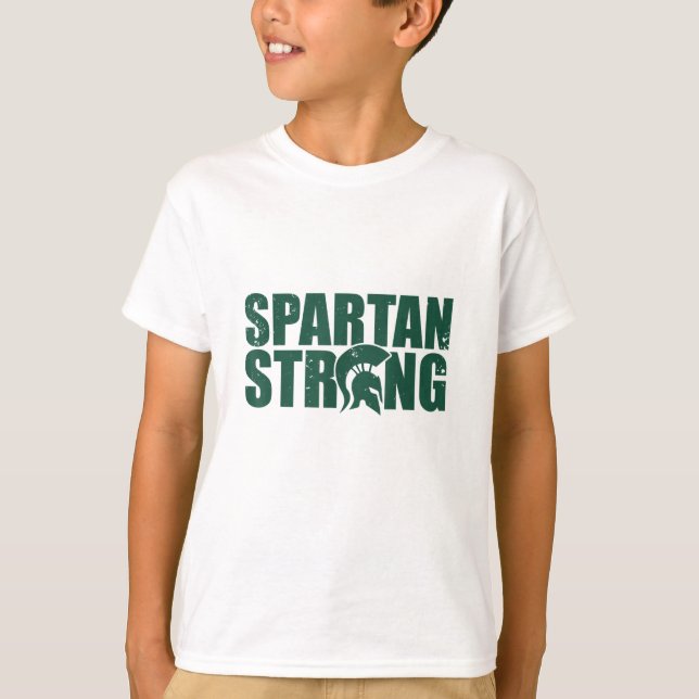 Camiseta Spartan Strong, entrenamiento en gimnasio (Anverso)