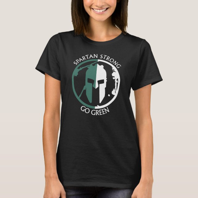 Camiseta Spartan Strong Go Green spartan warrior (Anverso)