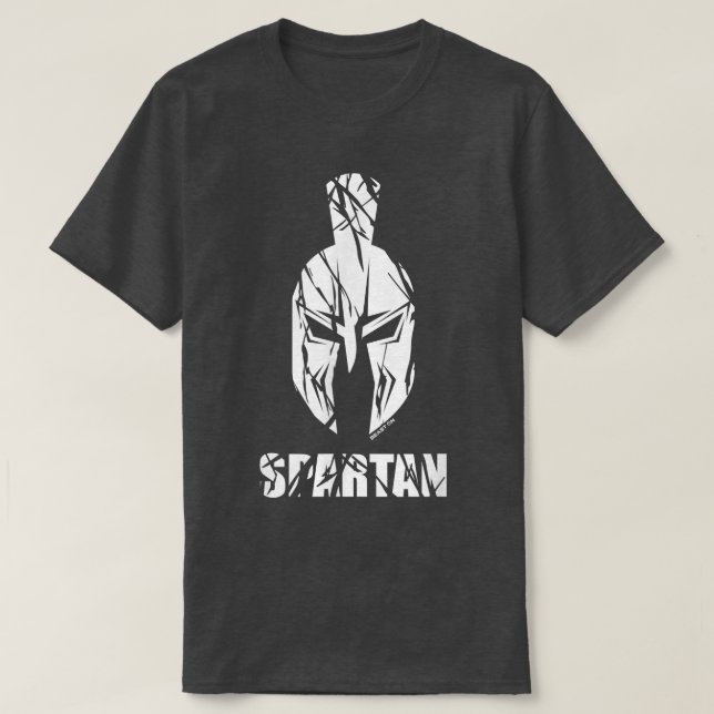Camiseta SpartanSpartan HelmetGym Motivation Fitness dicien (Diseño del anverso)