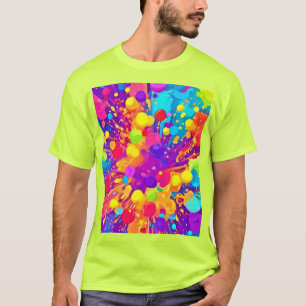 Camiseta Spatter de color vibrante