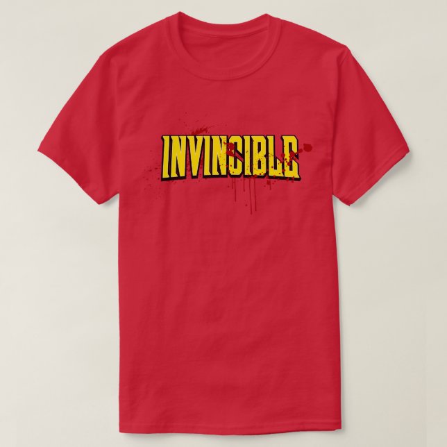 Camiseta Spatter de sangre invencible (Diseño del anverso)