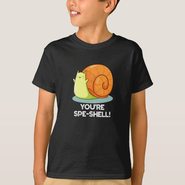 Camiseta Spe-shell Funny Snail Pun Dark BG (Anverso)