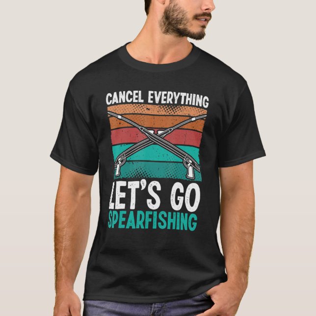 Camiseta Spearfisher Fishing Lets go Spearfishing Retro Fre (Anverso)