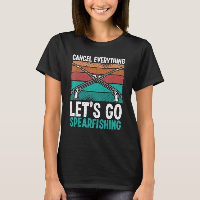 Camiseta Spearfisher Fishing Lets go Spearfishing Retro Fre (Anverso)