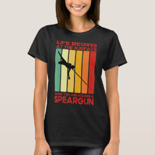 Camiseta Spearfisher Vintage Apnoe Diver liberando a Spearf