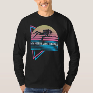 Camiseta Spearfishing Spearfisher My Needs Are Simple