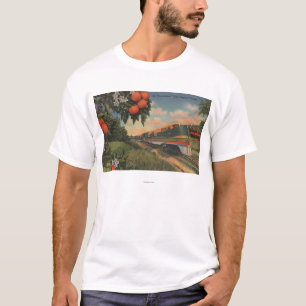 Camiseta Special anaranjado del flor del tren