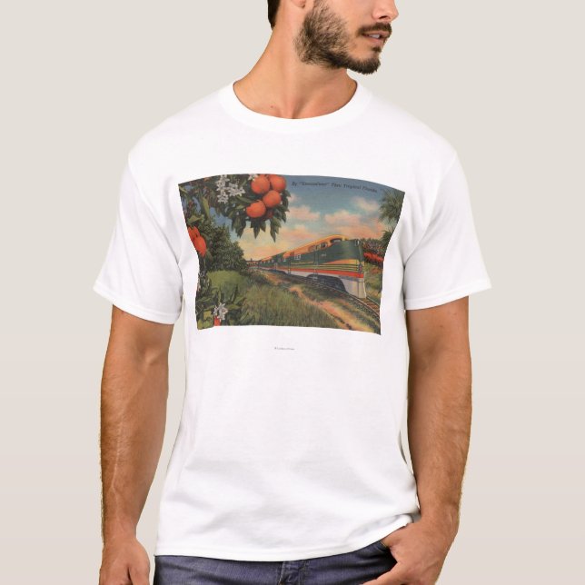 Camiseta Special anaranjado del flor del tren (Anverso)