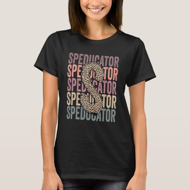 Camiseta Special Education Teacher Life Boho Leopard Cute S (Anverso)