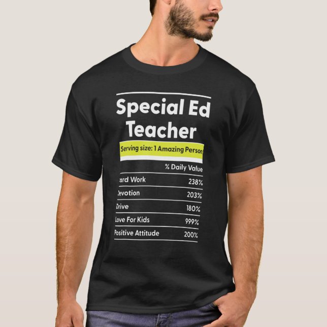 Camiseta Special Education Teacher SPED Speducator Nutritio (Anverso)