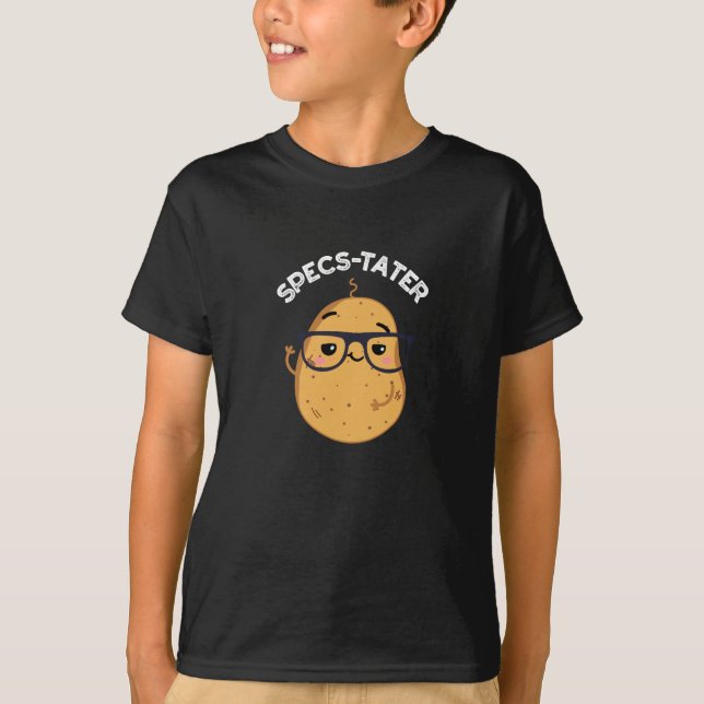 Camiseta Speckter Funny Potato Spectacle Pun Dark BG (Anverso)