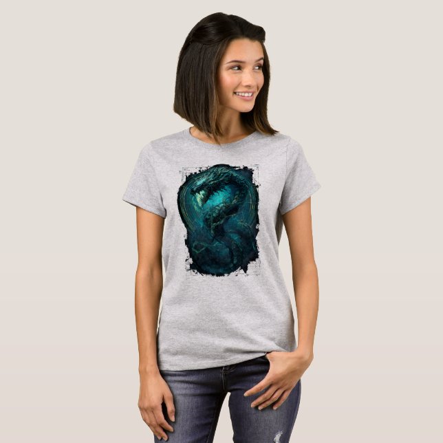 Camiseta Spectral Coil Cyberpunk Serpent Dark Women's (Anverso completo)