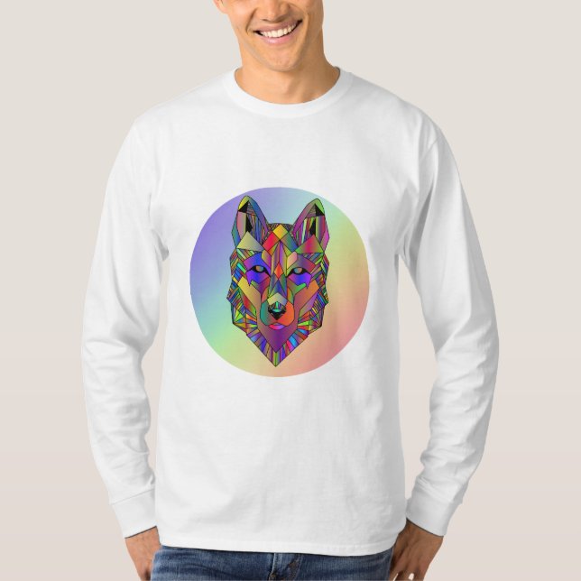 Camiseta Spectrum Wolf Abstract design t-shirt  (Anverso)