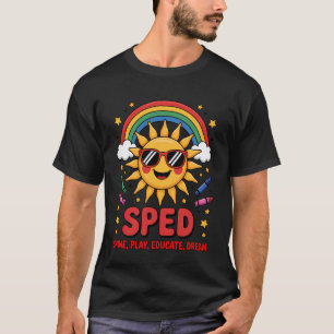 Camiseta SPED Brilla Juega Educa Sueña Diversión Sol Lindo