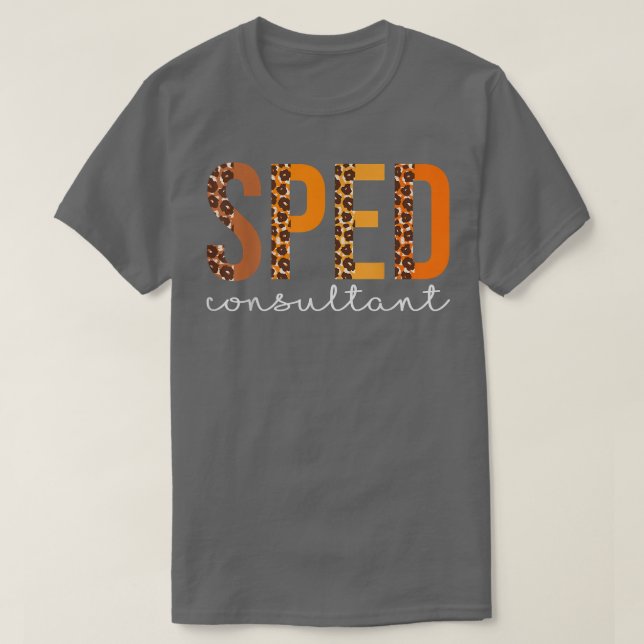 Camiseta Sped Consultant leopard Squad Cute Fall Autumn Tha (Diseño del anverso)