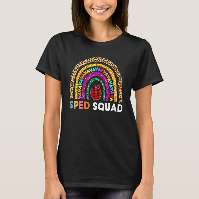 Camiseta Sped Crew Rainbow Special Education Teacher Back T (Anverso)