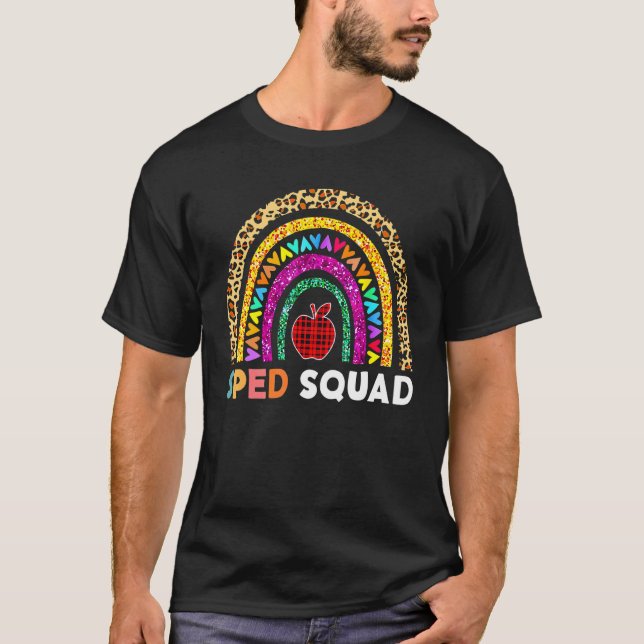 Camiseta Sped Crew Rainbow Special Education Teacher Back T (Anverso)
