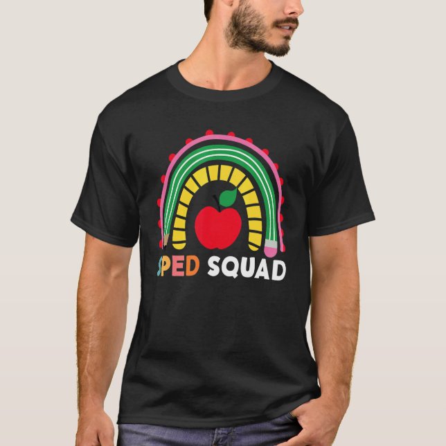 Camiseta Sped Crew Rainbow Special Education Teacher Back T (Anverso)