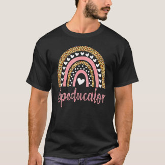 Camiseta SPED profesor orador de corazón patinador arco iri