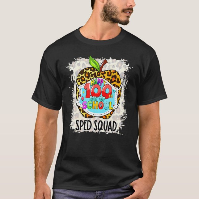 Camiseta Sped Squad Feliz 100° Día De La Escuela Enfrentada (Anverso)