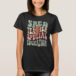Camiseta Sped Teacher Life Groovy Retro Educación Especial