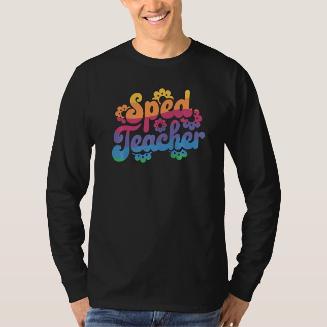 Camiseta SPED Teacher Special Education Women Flower Floral (Anverso)