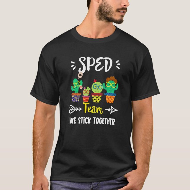Camiseta Sped Team School Cactus Crew Sped Profesora Squad (Anverso)