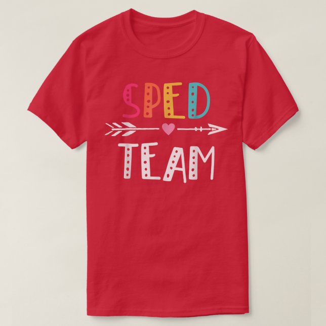 Camiseta Sped TeamCute Groovy Teacher vuelve a la escuela (Diseño del anverso)