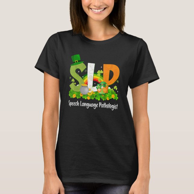 Camiseta Speech Language Pathologist St Patrick's Day SLP T (Anverso)