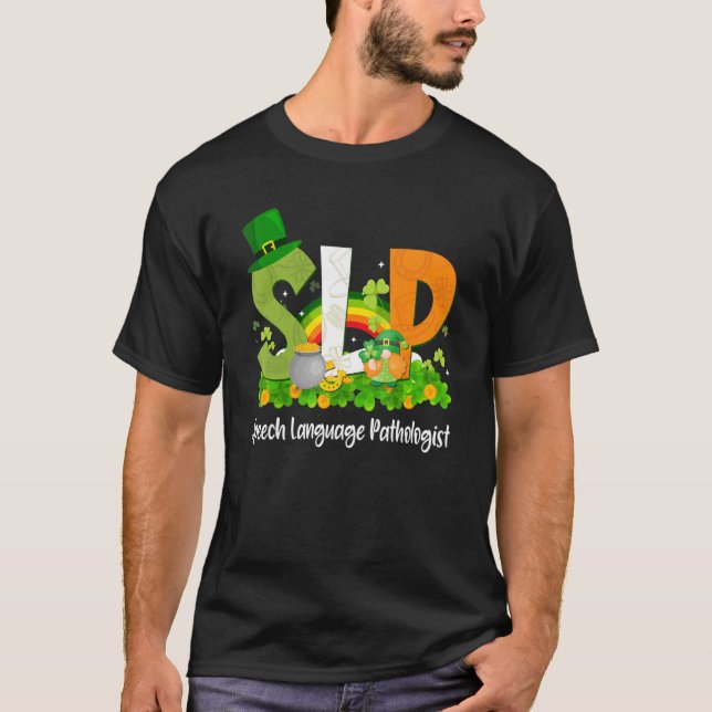 Camiseta Speech Language Pathologist St Patrick's Day SLP T (Anverso)