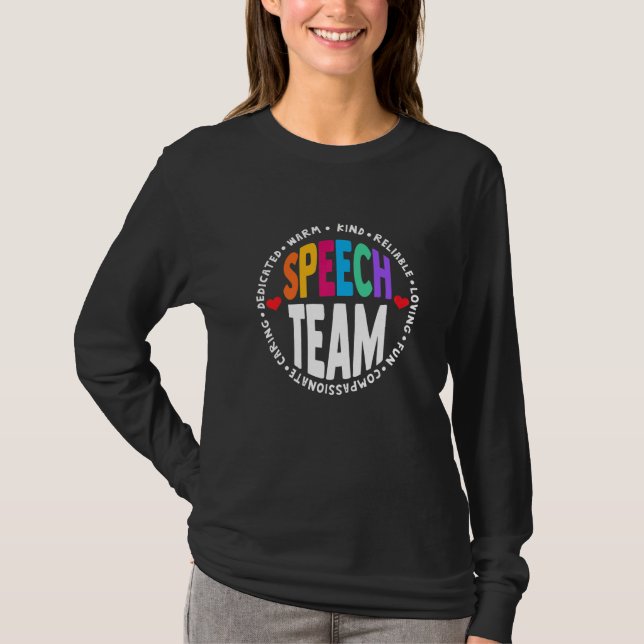 Camiseta Speech Language Pathologist Therapy SLP Squad Spee (Anverso)