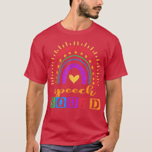 Camiseta Speech Squad Arcoiris colorido Terapia de voz SLP