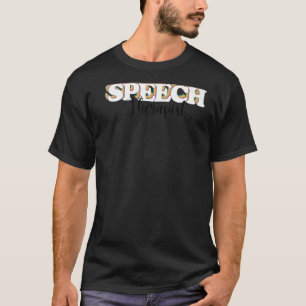 Camiseta Speech Therapist retro arco iris Pronunciación cor