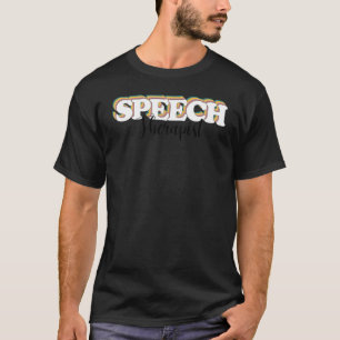 Camiseta Speech Therapist retro arco iris Pronunciación cor