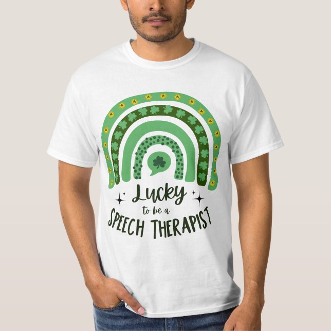 Camiseta Speech Therapist St. Patrick's Day SLP St. Pat's D (Anverso)