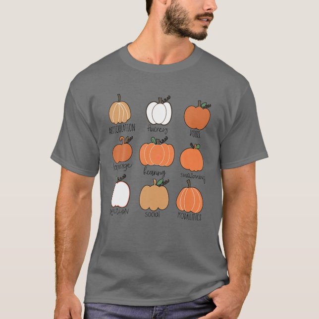 Camiseta Speech Therapy Pumpkin SLP Sped Teacher Halloween (Anverso)
