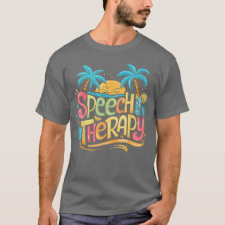 Camiseta Speech Therapy SLP Beach Vacation Spring Summer Th