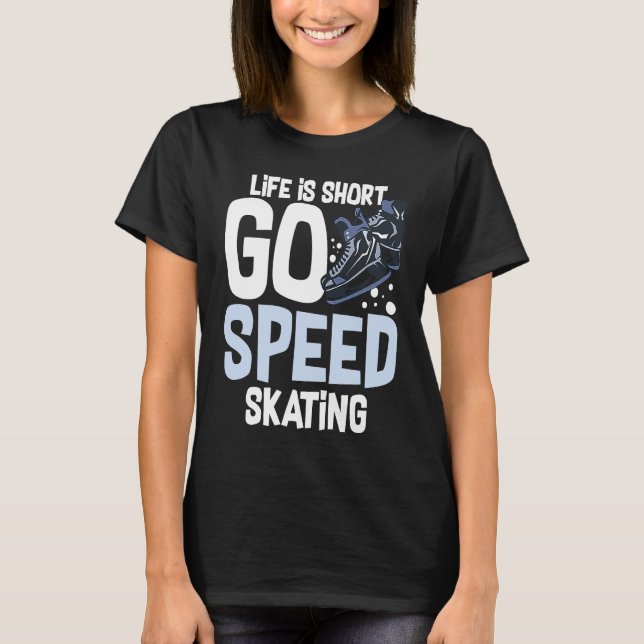 Camiseta Speed Skating Skates Short Track Skater Workout Tr (Anverso)
