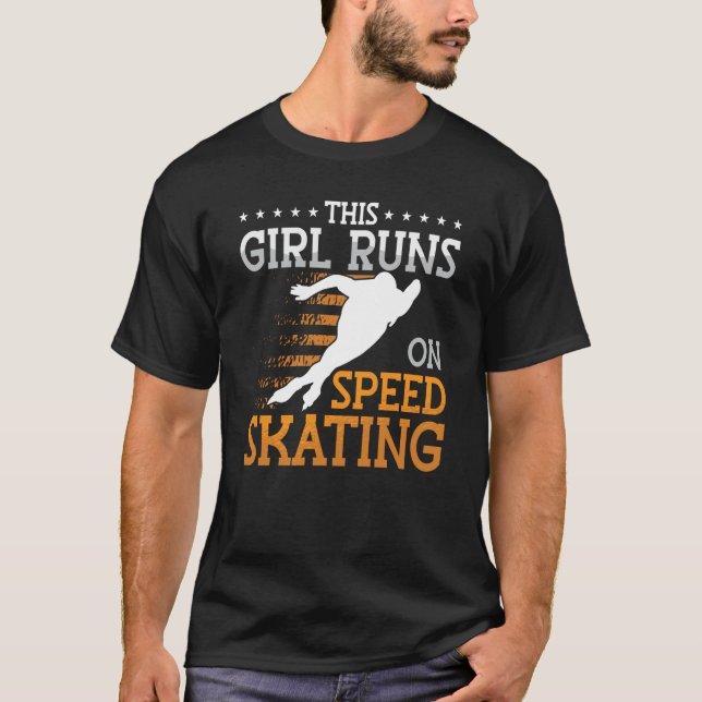 Camiseta Speed Skating Skates Short Track Skater Workout Tr (Anverso)