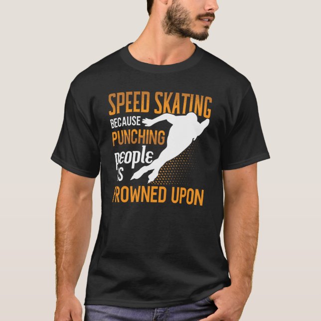Camiseta Speed Skating Skates Short Track Skater Workout Tr (Anverso)