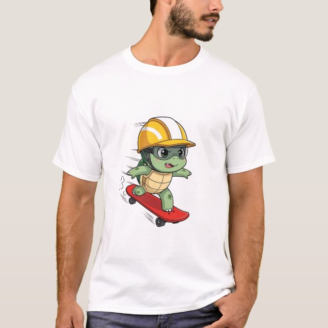 Camiseta Speeding Skater Turtle Character (Anverso)