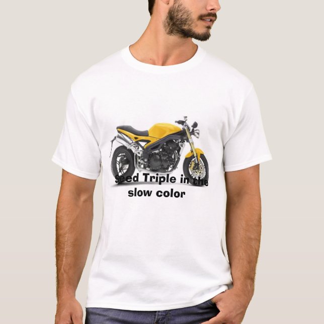 Camiseta speedTriple_colourYellow, triple de la velocidad (Anverso)