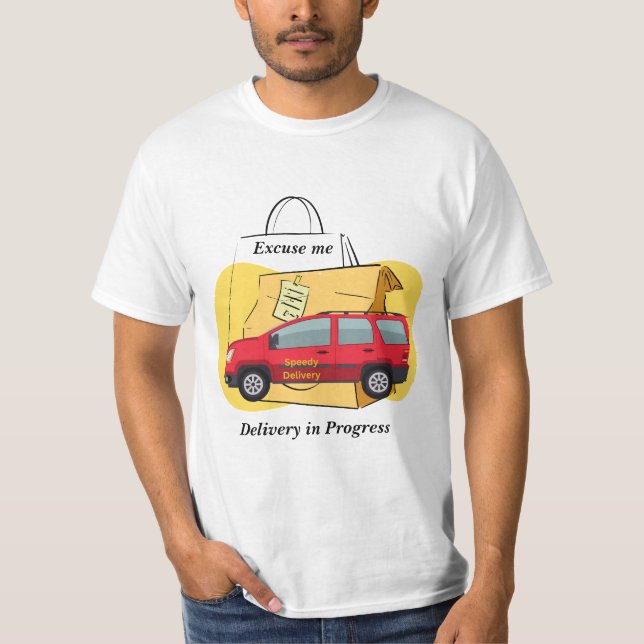 Camiseta Speedy Delivery Driver Delivery in Progress (Anverso)